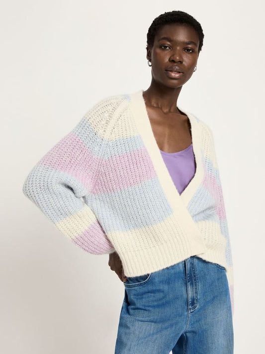Chunky Strickjacke - multicolor stripe