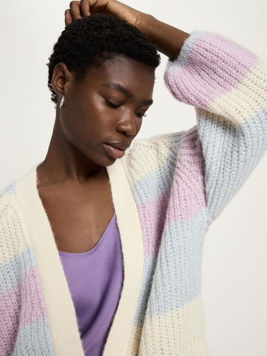 Chunky Strickjacke - multicolor stripe