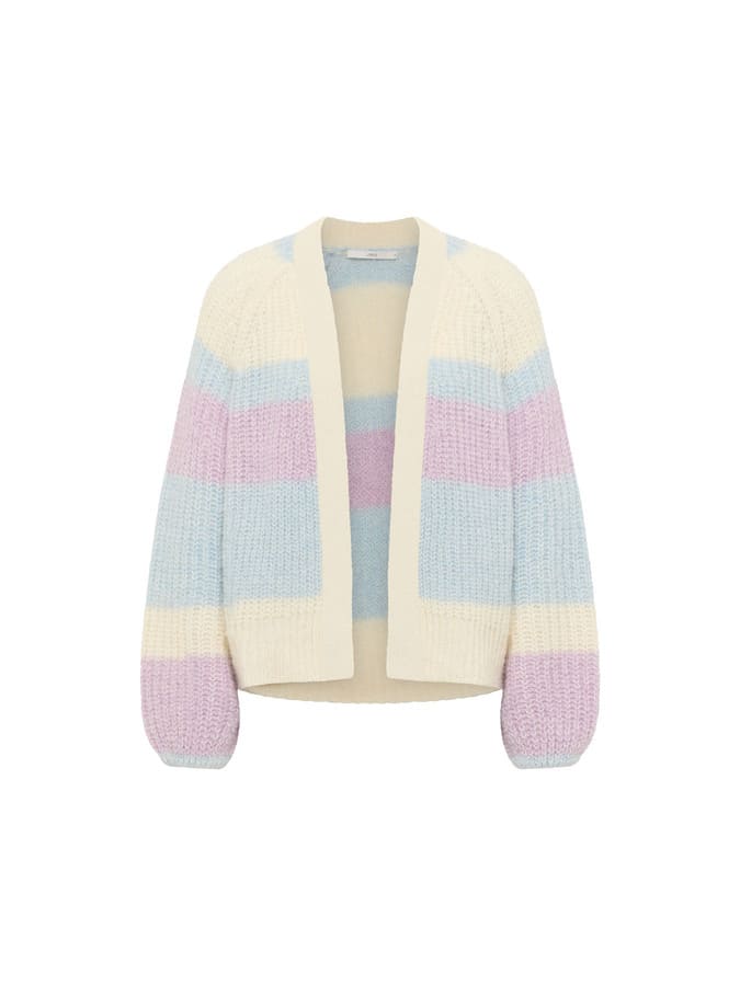 Chunky Strickjacke - multicolor stripe
