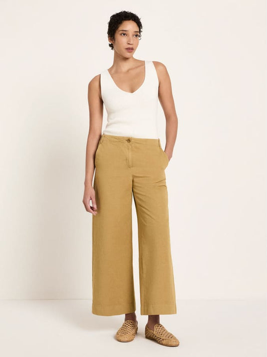 Verkürzte Hose- khaki
