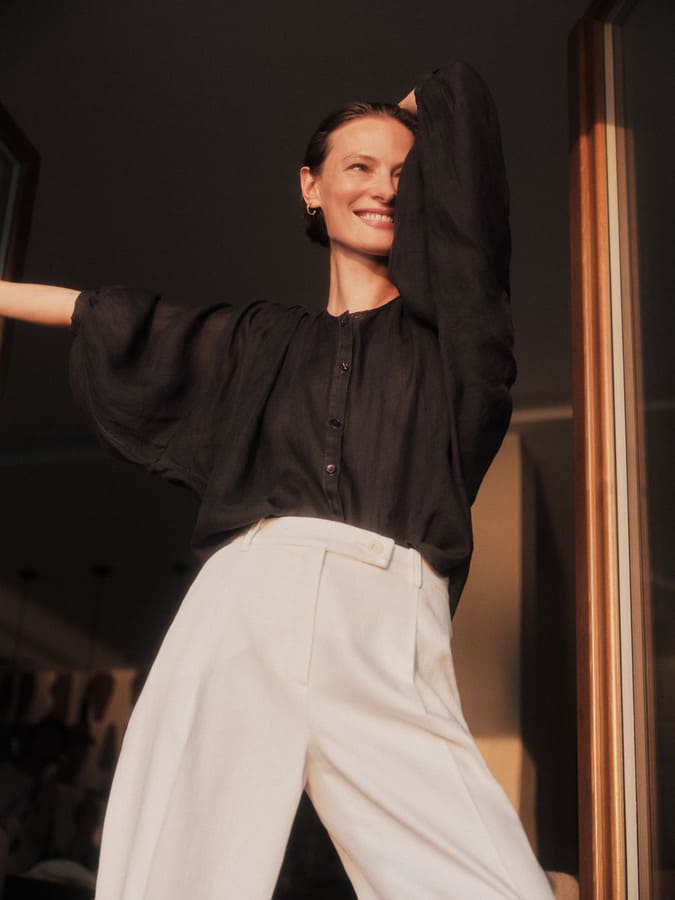 3/4 Arm Bluse - onyx