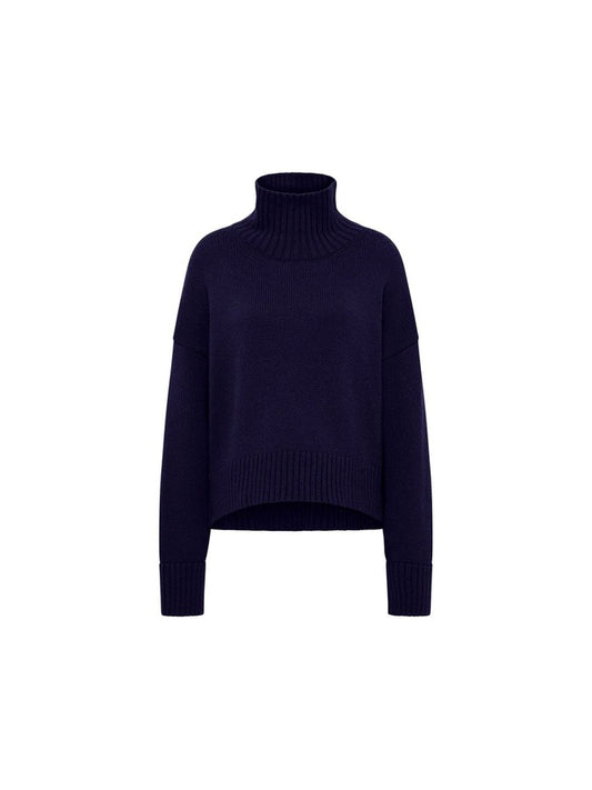 Oversized Pullover - purple blue melange