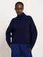 Oversized Pullover - purple blue melange