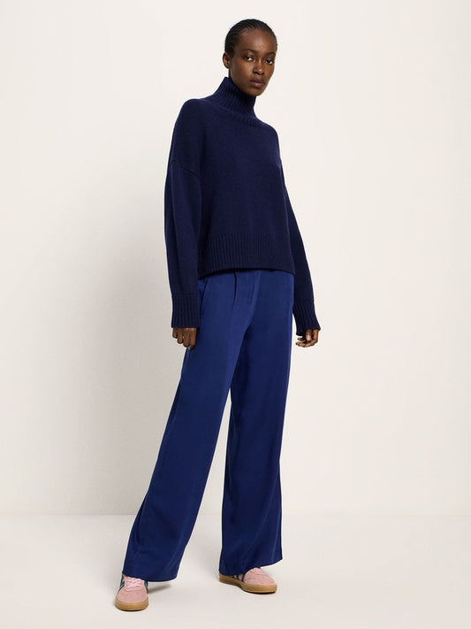 Oversized Pullover - purple blue melange
