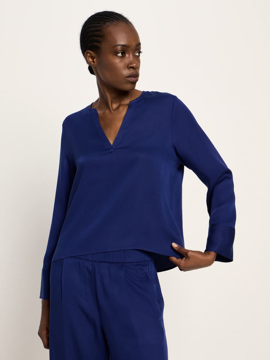 Bluse - purple blue