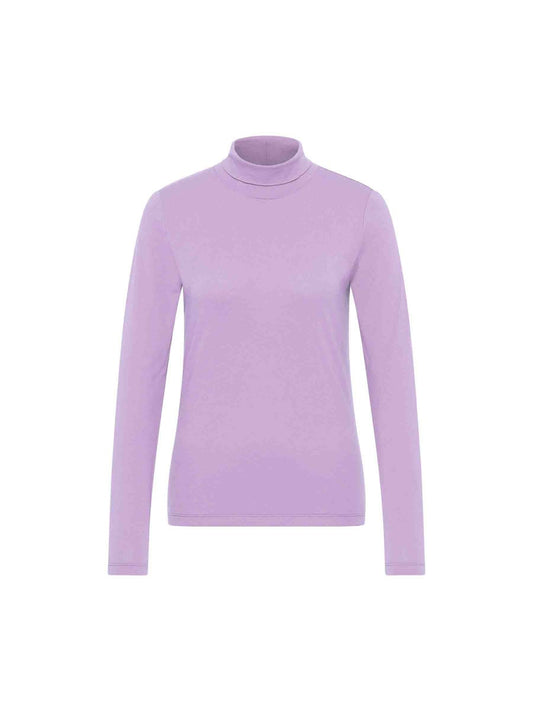 Turtleneck shirt GOTS - purple rose 