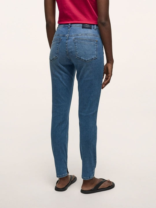 High waist jeans - blue denim 