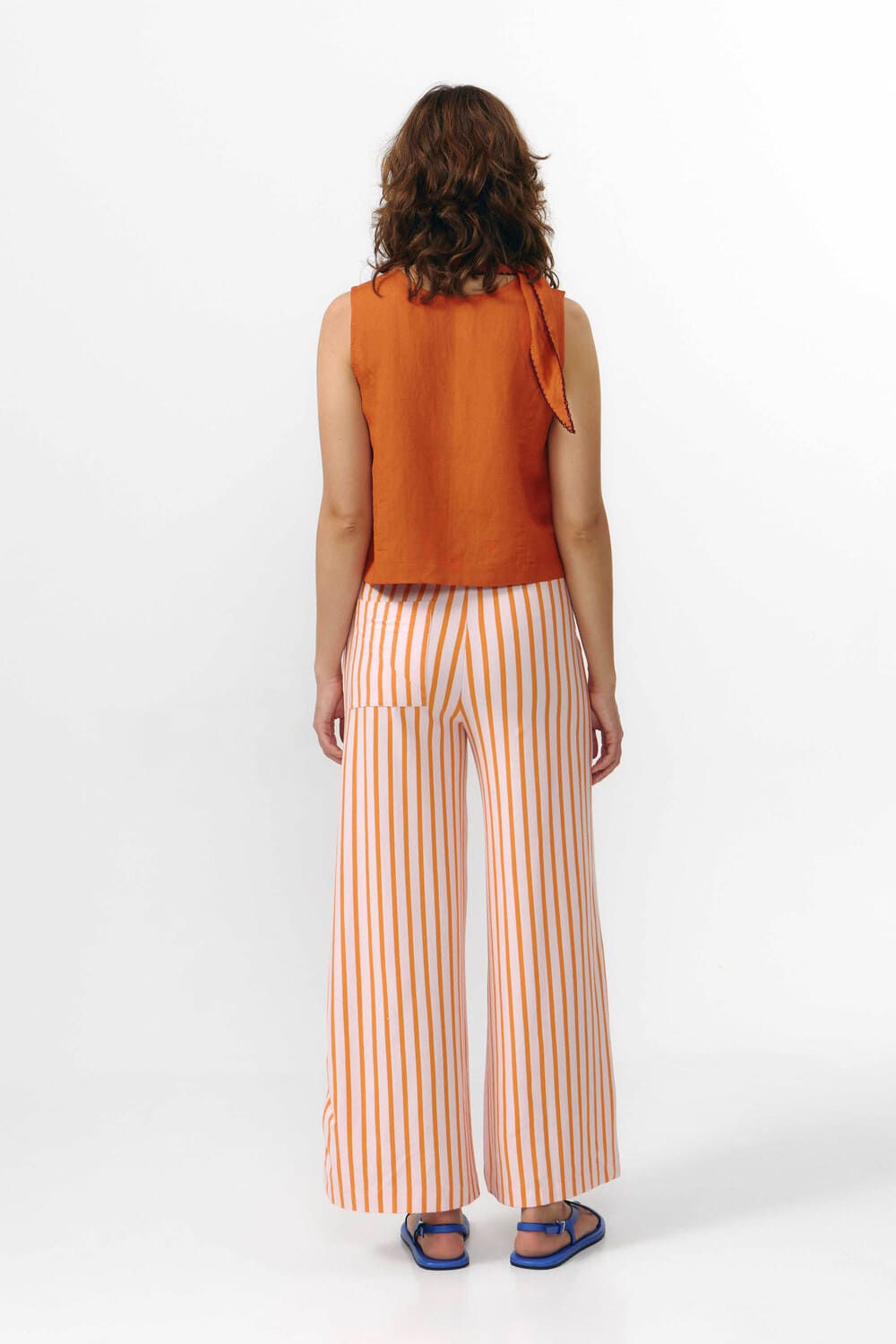 Pants PALAU - orange stripes