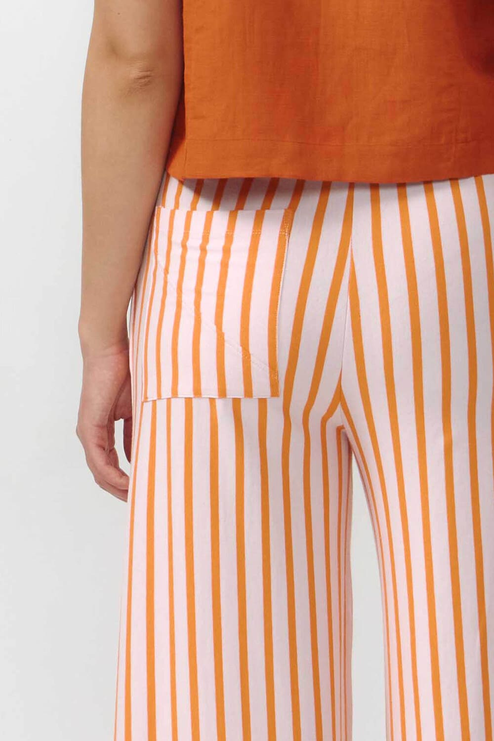 Pants PALAU - orange stripes