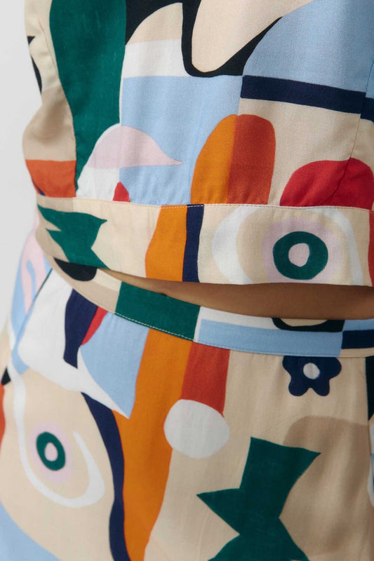 Skirt BORNEO - print cruise