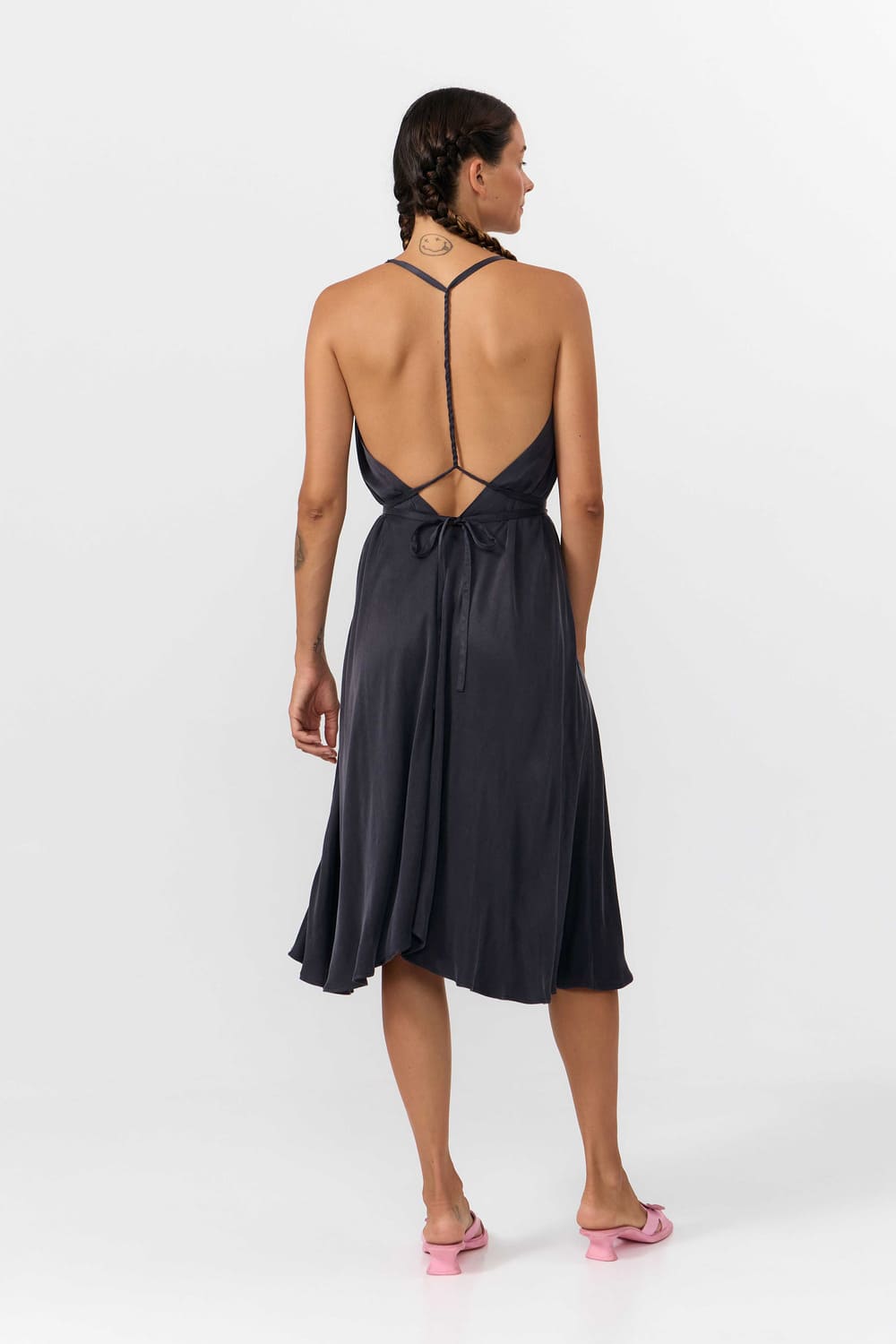 MP DRESS SHORT CUPRO - DARK GREY