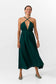 MP DRESS MIDI CO/LI - deep green
