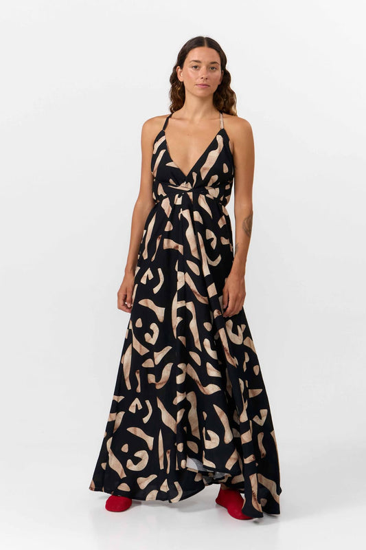 MP DRESS LONG VIS/LI - PRINT STONES