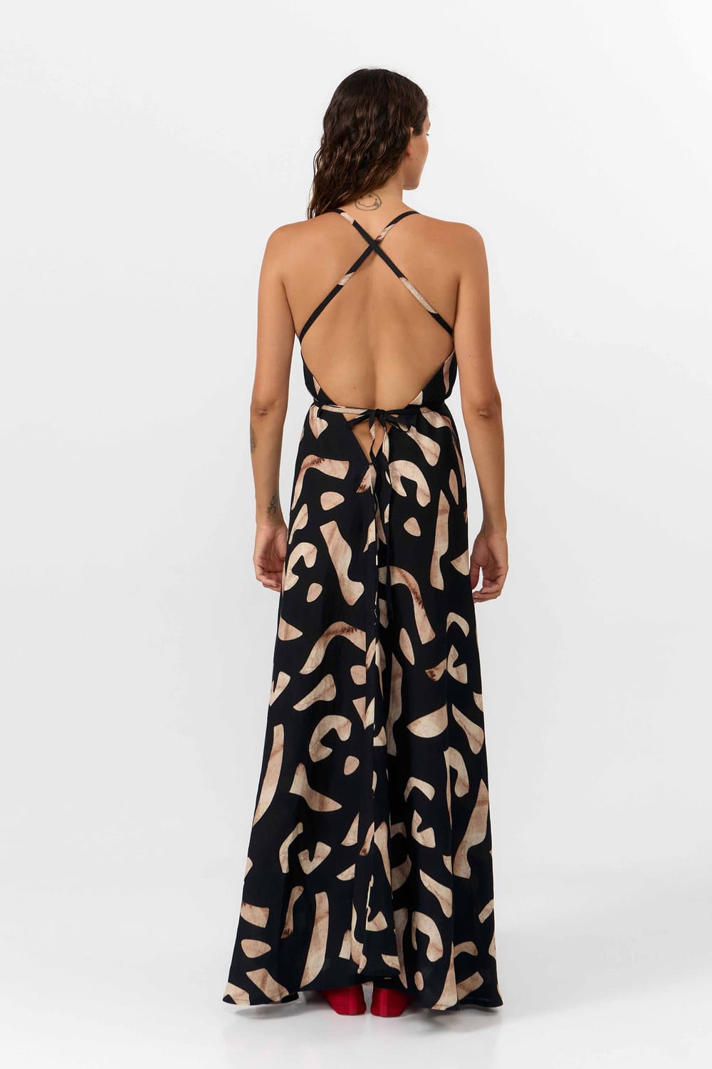 MP DRESS LONG VIS/LI - PRINT STONES