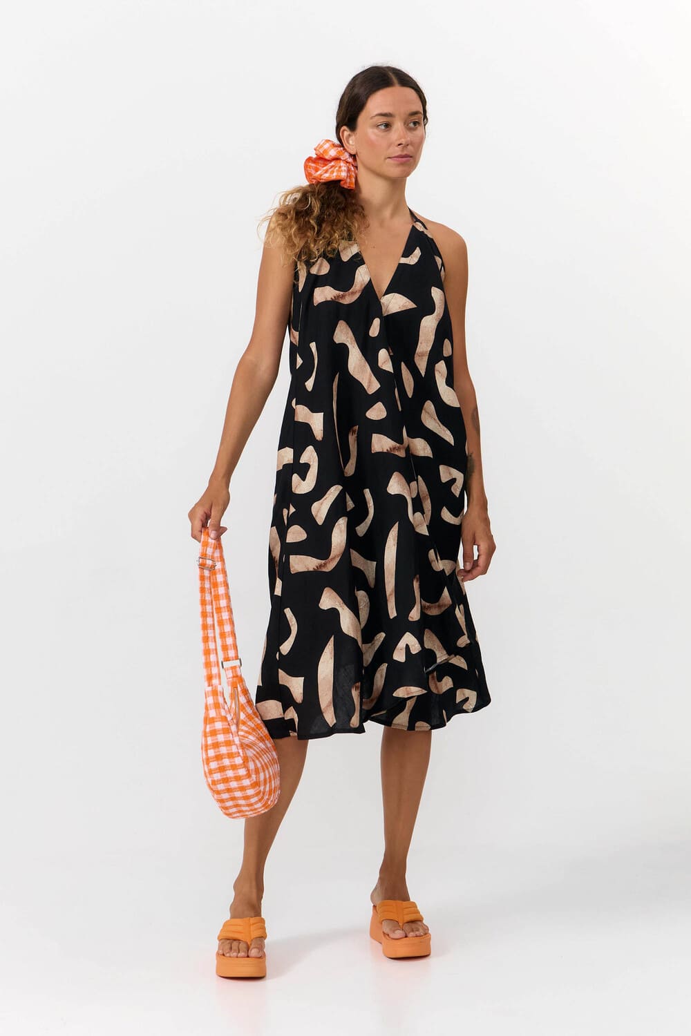 MP DRESS SHORT VIS/LI- PRINT STONES