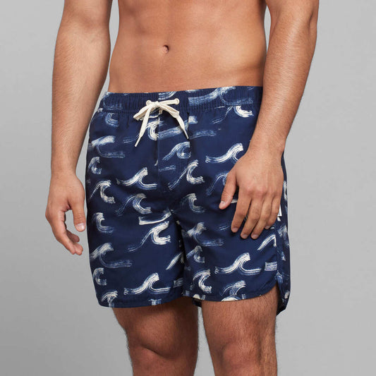 Swim Shorts SANDHAMN -   brushed waves