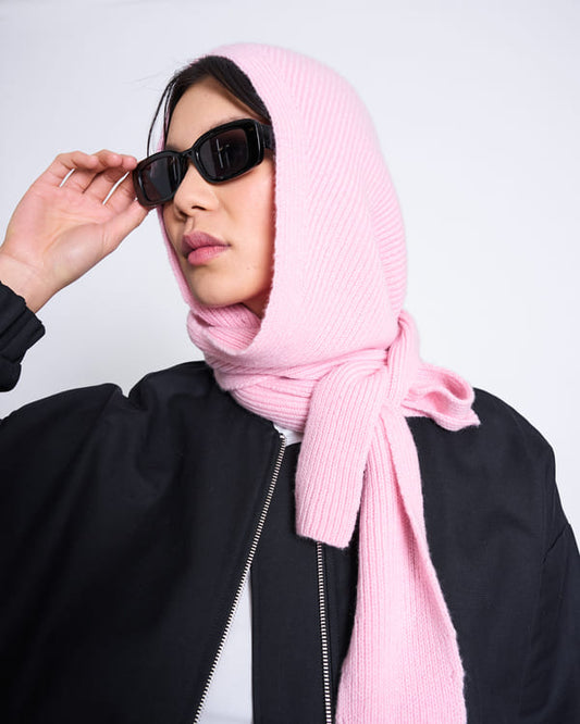 Hoodie Scarf NIRA - pale pink