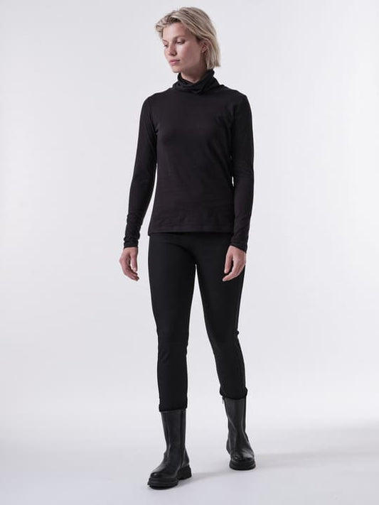 Rollkragenshirt GOTS - black