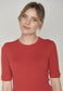 Rib Shirt LANE - carmine red