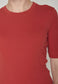 Rib Shirt LANE - carmine red