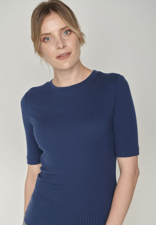 Rib Shirt LANE - twilight blue
