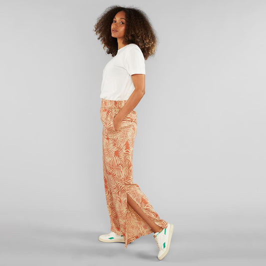 Pants KOSTER - palm leaves - beige