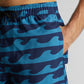 Swim shorts SANDHAMN - waves - blue 