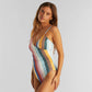 Wrap Swimsuit/Badeanzug KLINTE - stripes - multi color