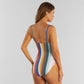 Wrap Swimsuit/Badeanzug KLINTE - stripes - multi color