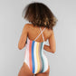 Wrap Swimsuit/Badeanzug KLINTE - stripes - multi color