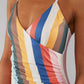 Wrap Swimsuit/Badeanzug KLINTE - stripes - multi color