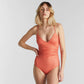 Wrap Swimsuit/Badeanzug KLINTE - ginger red