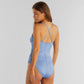 Wrap Swimsuit KLINTE - steel blue 